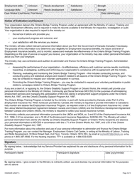 Form ON00320E Ontario Bridge Training Program Participant Registration - Ontario, Canada, Page 4