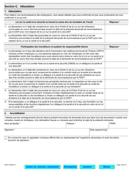 Forme 2027F Reconnaissance DES Employeurs Pour La Securite Au Travail En Ontario Demande De Reconnaissance DES Employeurs Par Le Directeur General De La Prevention (Dgp) - Ontario, Canada (French), Page 10