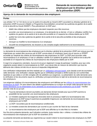 Forme 2027F Reconnaissance DES Employeurs Pour La Securite Au Travail En Ontario Demande De Reconnaissance DES Employeurs Par Le Directeur General De La Prevention (Dgp) - Ontario, Canada (French), Page 3