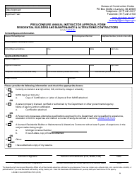 Prelicensure Course Approval Application and Notice - Residential Builders and Residential Maintenance &amp; Alterations Contractors - Michigan, Page 8