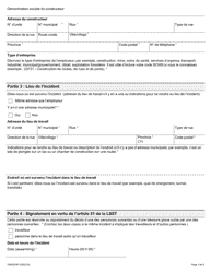 Forme ON00276F Signalement D&#039;un Deces, D&#039;une Blessure, D&#039;une Maladie Ou D&#039;un Incident Sur Le Lieu De Travail (Articles 51, 52 Et 53 De La Lsst) - Ontario, Canada (French), Page 3