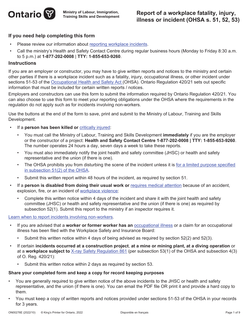 Ontario Disability Forms.pdf Form ON00276E - Fill Out, Sign Online and Download Fillable PDF ...