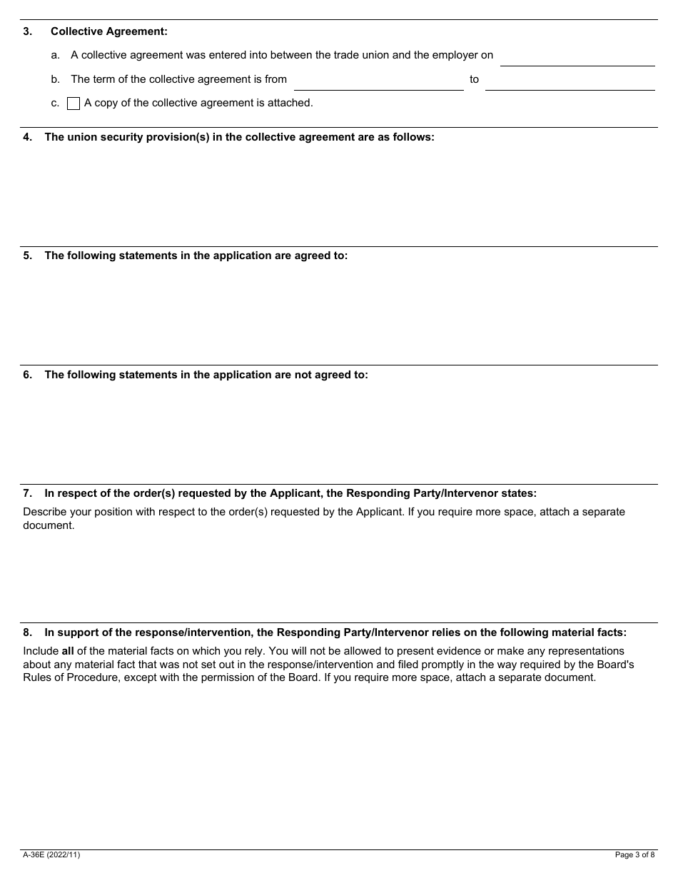 Form A-36 Response / Intervention - Application for Religious Exemption - Ontario, Canada, Page 3