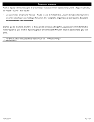 Forme A-20 Reponse - Requete En Vertu De L&#039;article 43 De La Loi (Ordre De Reglement D&#039;une Premiere Convention Collective Par Voie D&#039;arbitrage) - Ontario, Canada (French), Page 5