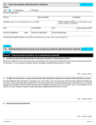 Forme A-49 Demande De Reexamen - Ontario, Canada (French), Page 2