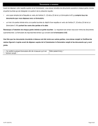 Forme A-61 Requete En Vertu De L&#039;article 21, 22 Et/Ou 23 De La Loi - Ontario, Canada (French), Page 6