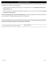 Form A-112 Application Under Section 105 or 141 of the Act (Determination of Whether Settlement Has Been Breached) - Ontario, Canada, Page 6