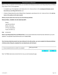 Form A-127 Application Under Section 28 or 45.1 of the Act - Ontario, Canada, Page 7