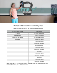 Document preview: The High Pull & Snatch Workout Tracking Sheet Template - Kettlebell Clinic