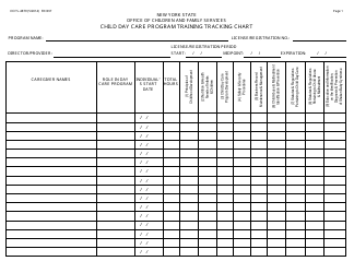 Document preview: Form OCFS-4879 Child Day Care Program Training Tracking Chart - New York