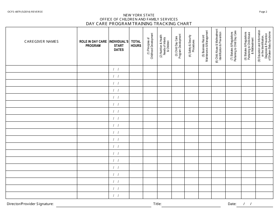 Form Ocfs-4879 - Fill Out, Sign Online And Download Printable Pdf, New 