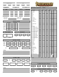 Pathfinder Custom Character Sheet