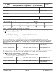 Document preview: IRS Form 14431 Response to Proposed Adjustment(S)