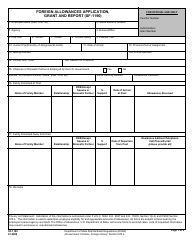 Form SF-1190 Foreign Allowances Application, Grant and Report