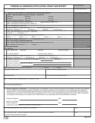 Form SF-1190 Foreign Allowances Application, Grant and Report, Page 2