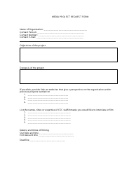 Document preview: Media Project Request Form - Canada