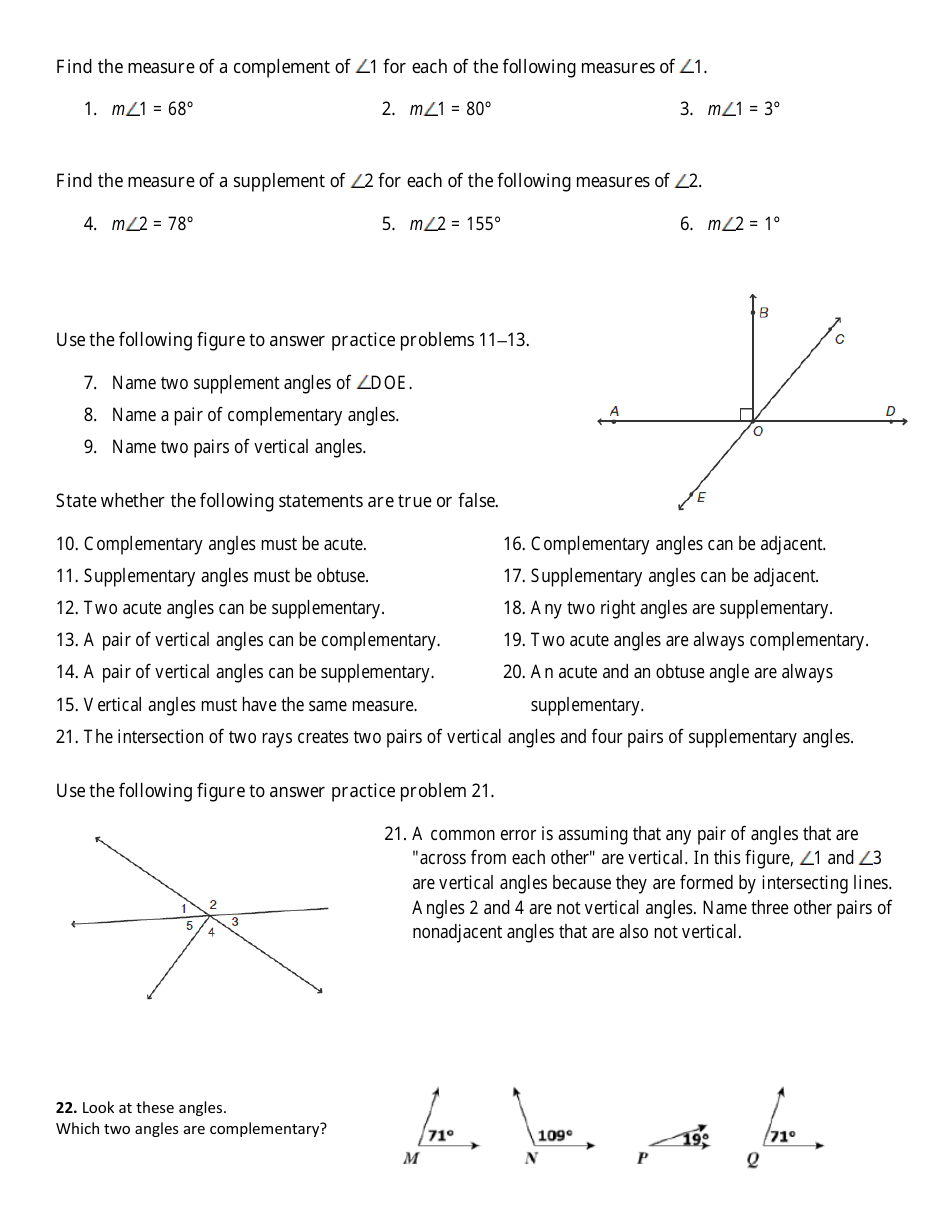 Math 8 - Classify Angles Worksheet Download Printable PDF | Templateroller