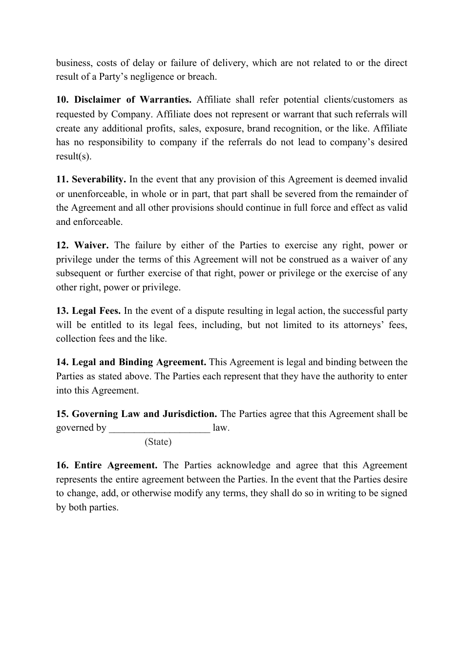 Referral Agreement Template, Page 3