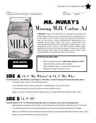 Milk Carton Template - Mr. Murry&#039;s