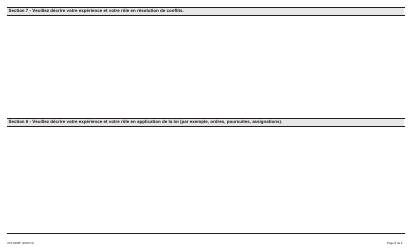 Forme 016-0289F Demande D&#039;emploi - Mines - Ontario, Canada (French), Page 8