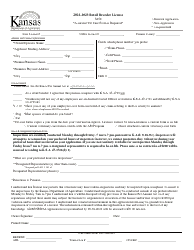 Document preview: Retail Breeder License Application - Kansas, 2023