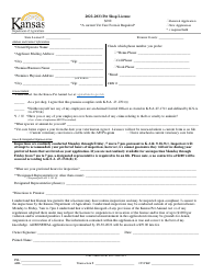 Document preview: Pet Shop License Application - Kansas, 2023