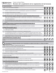 Formulario CRED-0958 Revisi n Del Cumplimiento De Los Reglamentos De Las Licencias - Portada De Fcch Ii - Nebraska (Spanish), Page 10