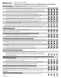 Formulario CRED-0958 Revisi n Del Cumplimiento De Los Reglamentos De Las Licencias - Portada De Fcch Ii - Nebraska (Spanish), Page 11