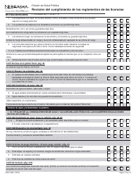 Formulario CRED-0958 Revisi n Del Cumplimiento De Los Reglamentos De Las Licencias - Portada De Fcch Ii - Nebraska (Spanish), Page 13
