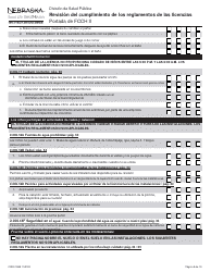 Formulario CRED-0958 Revisi n Del Cumplimiento De Los Reglamentos De Las Licencias - Portada De Fcch Ii - Nebraska (Spanish), Page 8