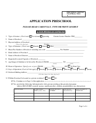 Application for a Preschool License - Nebraska, Page 3