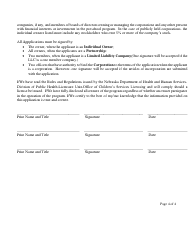 Application for a Preschool License - Nebraska, Page 6