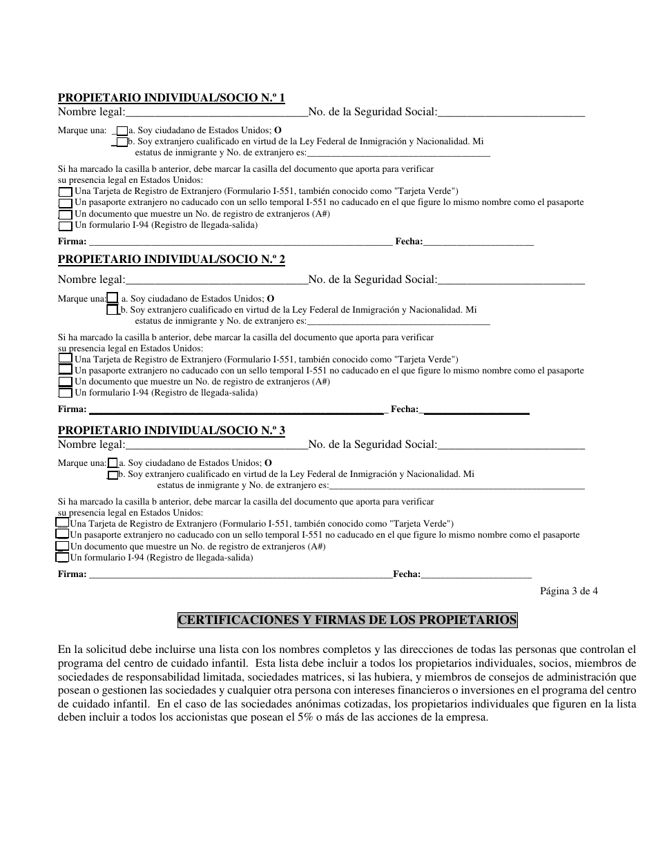 Solicitud De Licencia De Centro Solo Para Escolares - Nebraska (Spanish), Page 5