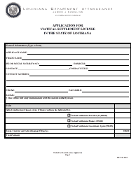 Application for Viatical Settlement License - Louisiana, Page 5
