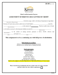 Form LR-4B Assignment of Irrevocable Letter of Credit - Kansas