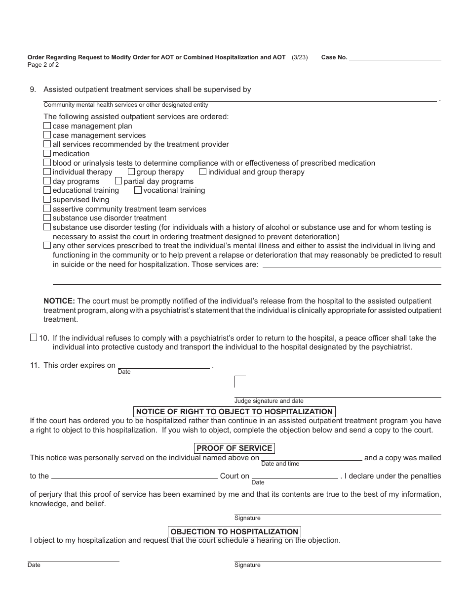 Form PCM217A Download Fillable PDF or Fill Online Order Regarding ...