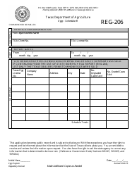 Document preview: Form REG-206 Schedule B Additional Breaker/Other Dealer-Wholesaler - Egg Program - Texas