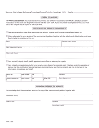 Form JC20 Summons: Order to Appear (Delinquency Proceedings)/(Personal Protection Proceedings) - Michigan, Page 2
