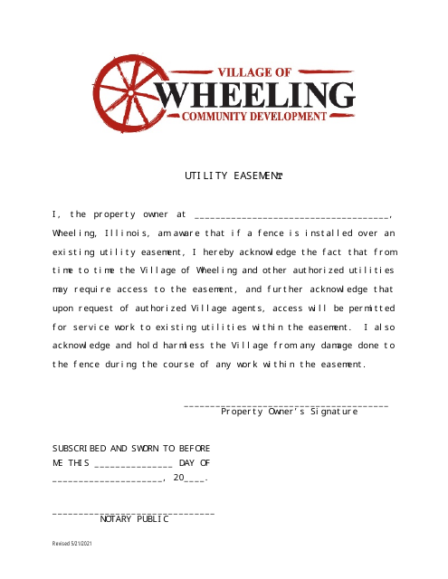 Utility Easement - Village of Wheeling, Illinois