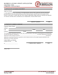 Business License Update Application - Village of Wheeling, Illinois, Page 2