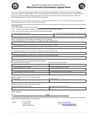Document preview: Eplus Personal Information Update Form - New Mexico