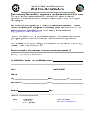Document preview: Eplus Online Registration Form - New Mexico