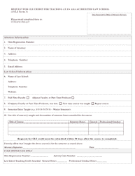 Document preview: CCLE Form 3 Request for Cle Credit for Teaching at an Aba Accredited Law School - Ohio