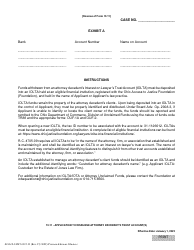 Form 13.11 (SCO-CLC-PBT0013.11) Application to Disburse Attorney Decedent&#039;s Trust Account(S) - Ohio, Page 2