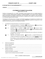 Document preview: Form 17.1 (SCO-CLC-PBT0017.1) Statement of Expert Evaluation - Ohio