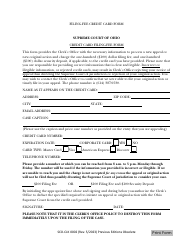 Document preview: Form SCO-CLK0002 Credit Card Filing Fee Form - Ohio