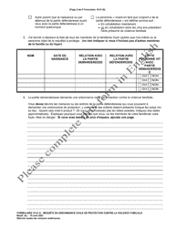 Form 10.01-D Petition for Domestic Violence Civil Protection Order (R.c. 3113.31) - Ohio (French), Page 2