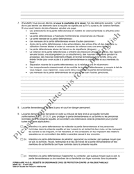 Form 10.01-D Petition for Domestic Violence Civil Protection Order (R.c. 3113.31) - Ohio (French), Page 3