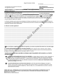 Form 10.03-E Civil Stalking Protection Order or Civil Sexually Oriented Offense Protection Order Ex Parte - Ohio (French), Page 2