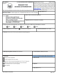 Document preview: NRC Form 237 Request for Access Authorization